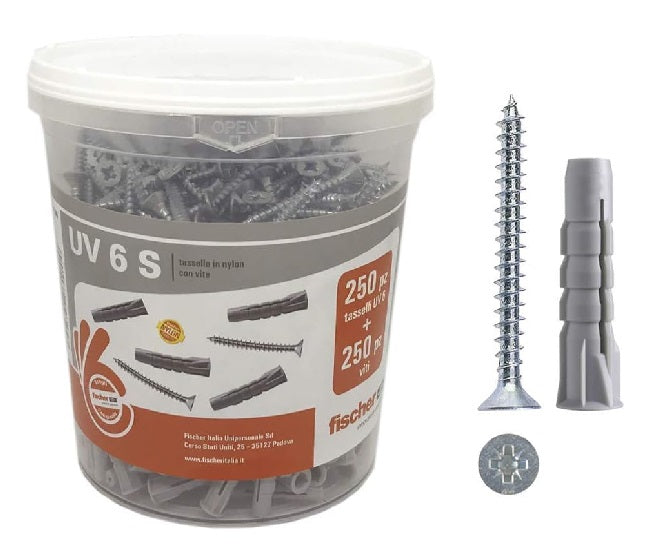 TASSELLI NYLON UV 6 S MM. 6X30 IN BARAT.250 TASS. C/VITI AR