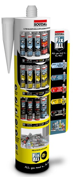 SOUDAL ESPOSITORE VUOTO X FIX ALL DA TERRA 4 RIPIANI CM.38X1