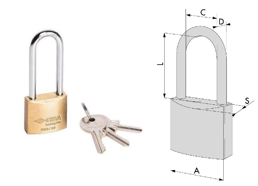 CISA LUCCHETTO POP ARCO LUNGO 20011 30