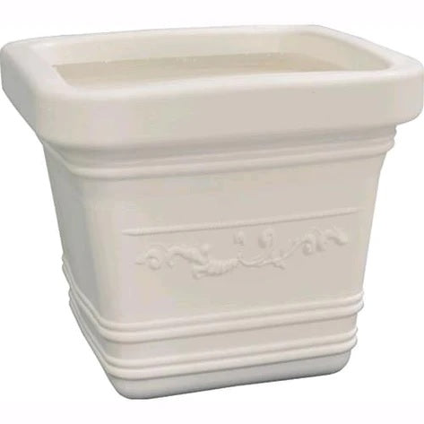 VASO FESTONATO BIANCO QUADRO CM.40X40 H.35 LT.33