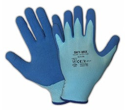 AUSTRALIAN GUANTI NYLON LATEX PALMO LATTICE AZZURRO TG. 7 AR confezione da PAIA 12