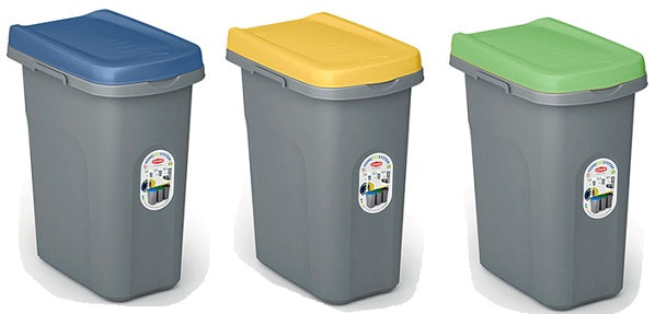 PATTUMIERA RACCOLTA DIFFERENZIATA ECO SYSTEM LT.15 VERDE