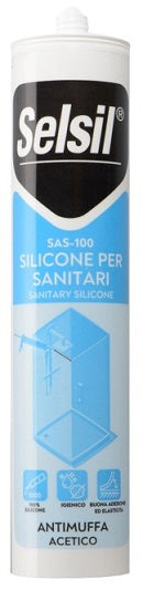 SELSIL SILICONE ACETICO SANITARI TRASPARENTE ML.280 SAS-100-