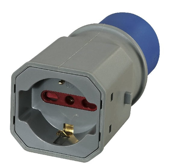 ADATTATORE INDUSTRIALE DA SPINA CEE BLUA SCHUKO BIPASSO