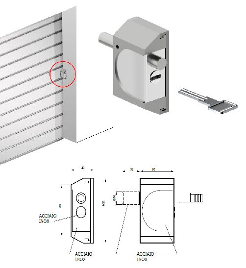 DISEC RIF06F6 BLOCCO DI PROTEZIONE X SERRANDE