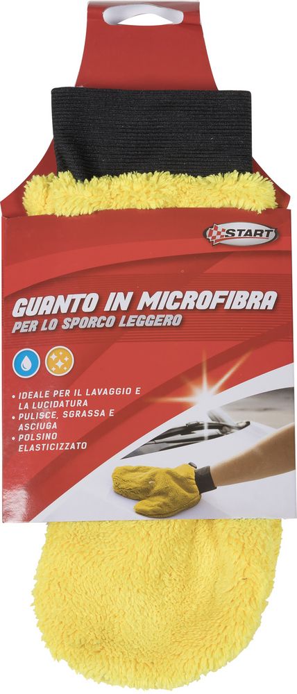 START Guanto lavaggio in microfibra ideale per lavaggio e lucidatura