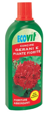 CONCIME LIQUIDO GERANI-PIANTE FIORITE GR.1000 ECOVIT