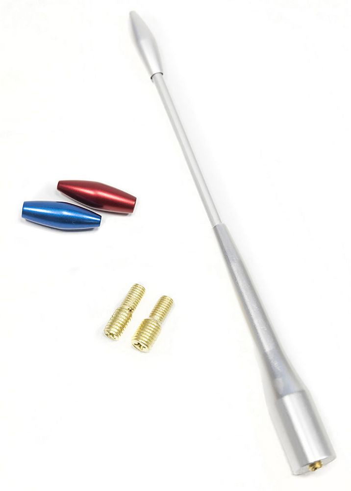 START Antenna tris universale per tutte le auto in alluminio cromato