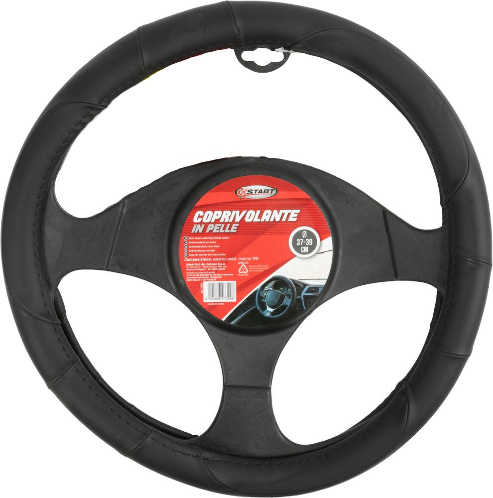 START Coprivolante auto in pelle antiscivolo diametro da 37 a 39 cm Originale