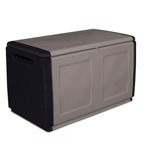 BAULE MULTIUSO CM.96X53X57H. LT.230 GRIGIO/NERO