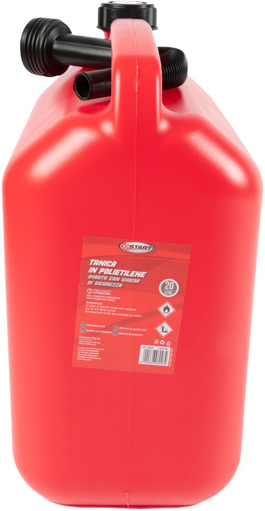 START Tanica in Plastica per Carburante 20L con Bocchettone Omologata Auto