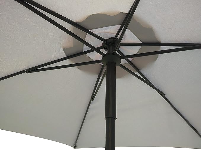 Garden Friend Ombrellone Push up 3x2,42h m grigio struttura in acciao
