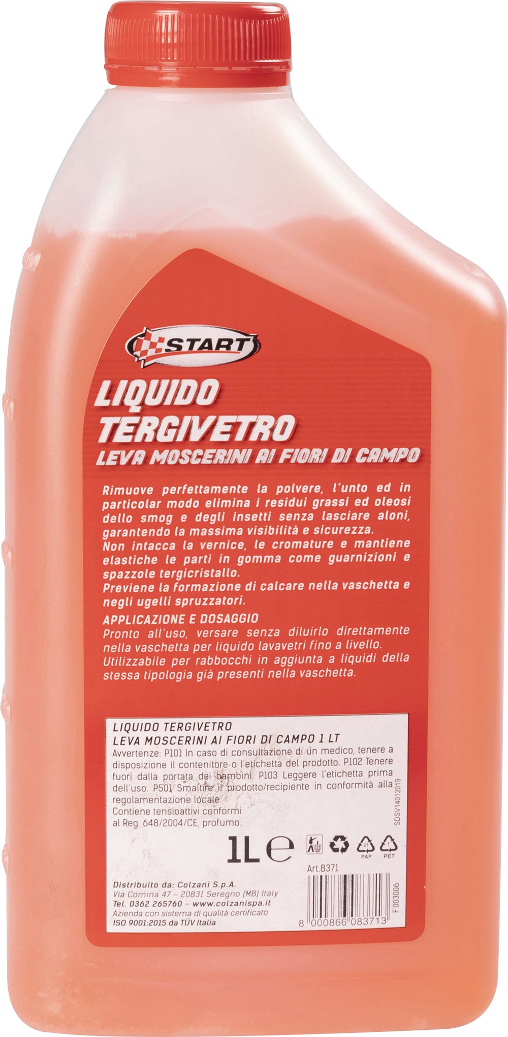 START Liquido tergivetro leva moscerini profumato ai fiori di campo -1?C 1L
