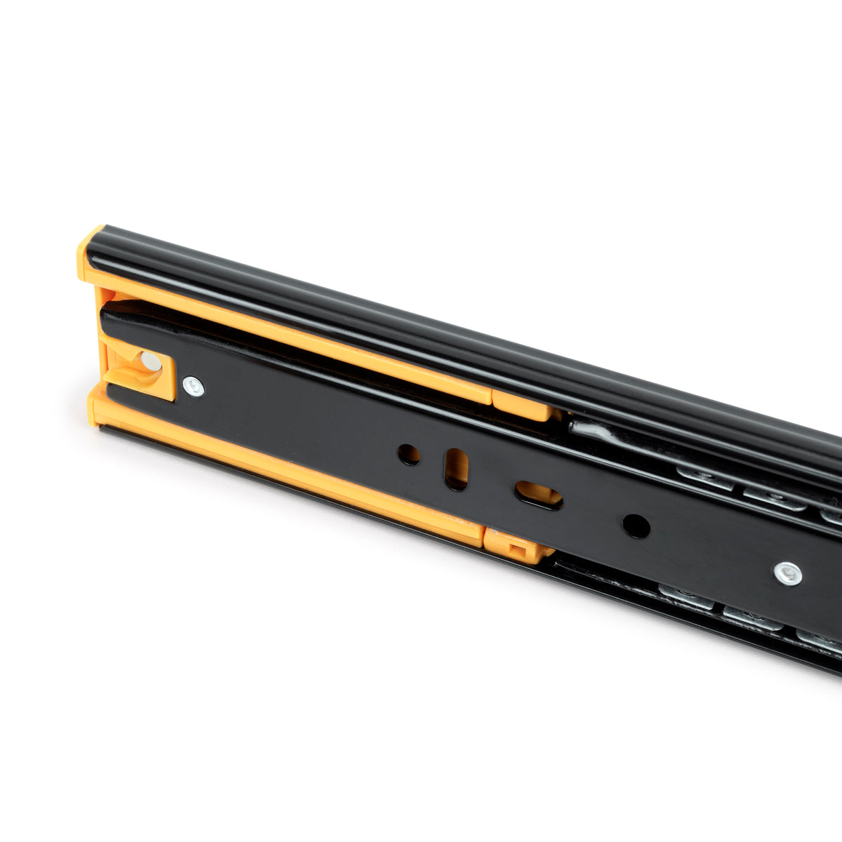 Guide a sfere per cassetti con estrazione totale e chiusura soft, altezza 45 mm