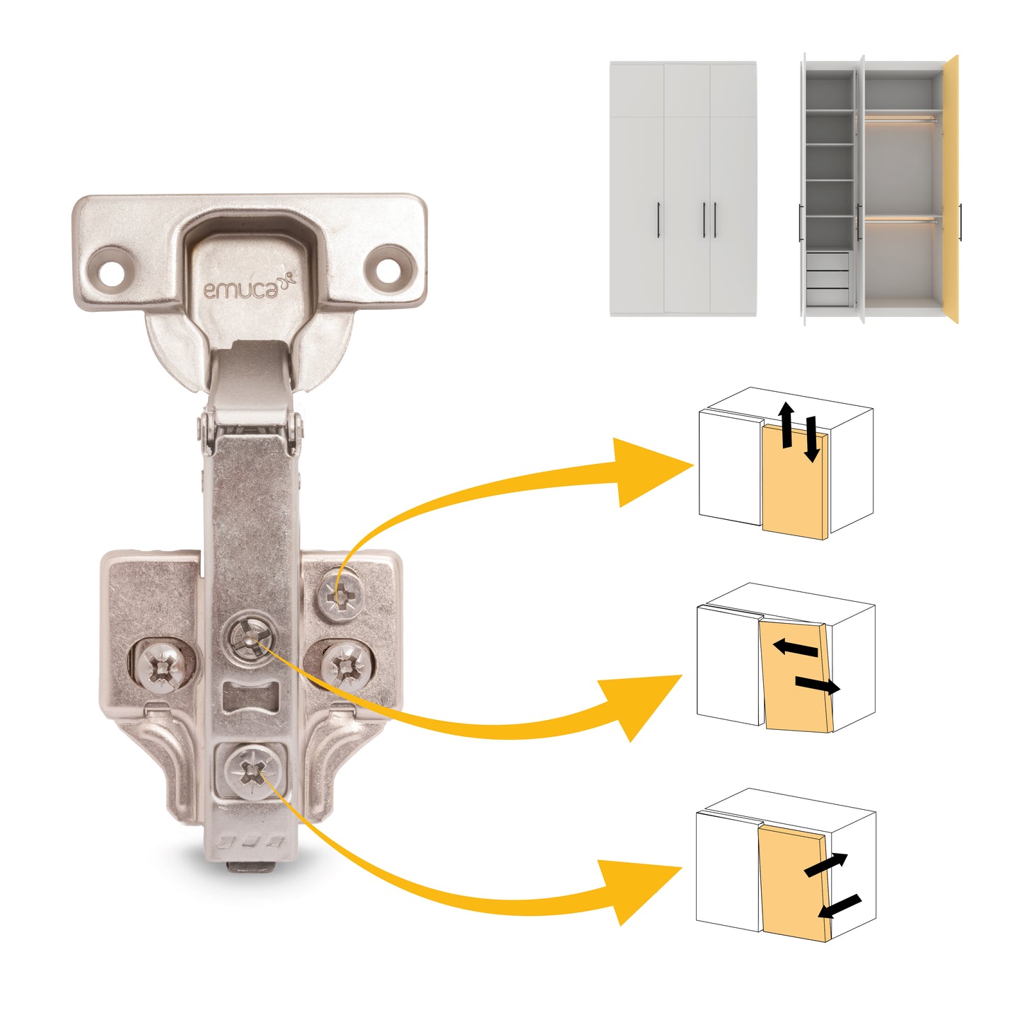 Kit cerniera collo dritto X92N e basetta