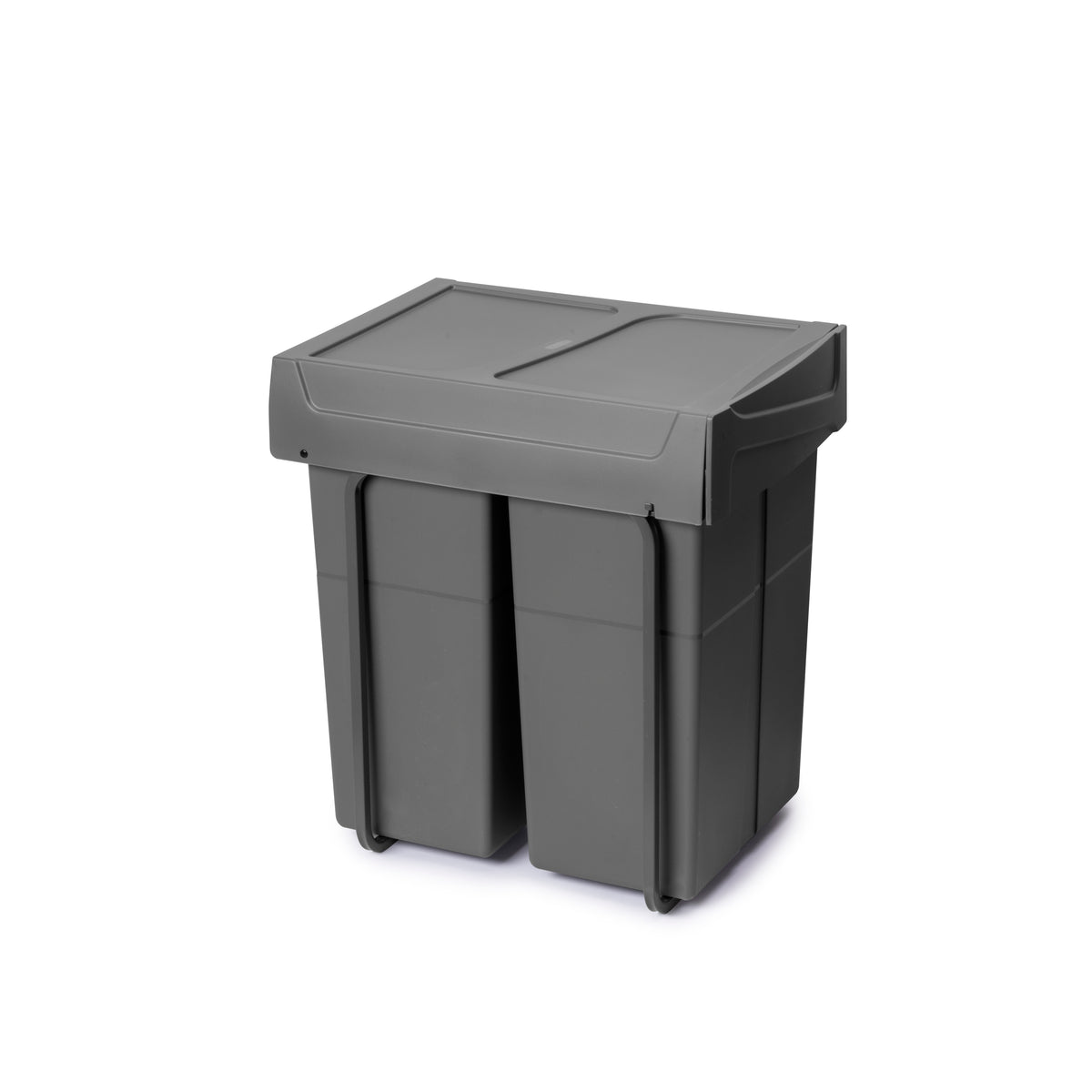 Pattumiere per raccolta differenziata Recycle per cucina, 2 x 25 L, fissaggio inferiore, estrazione manuale