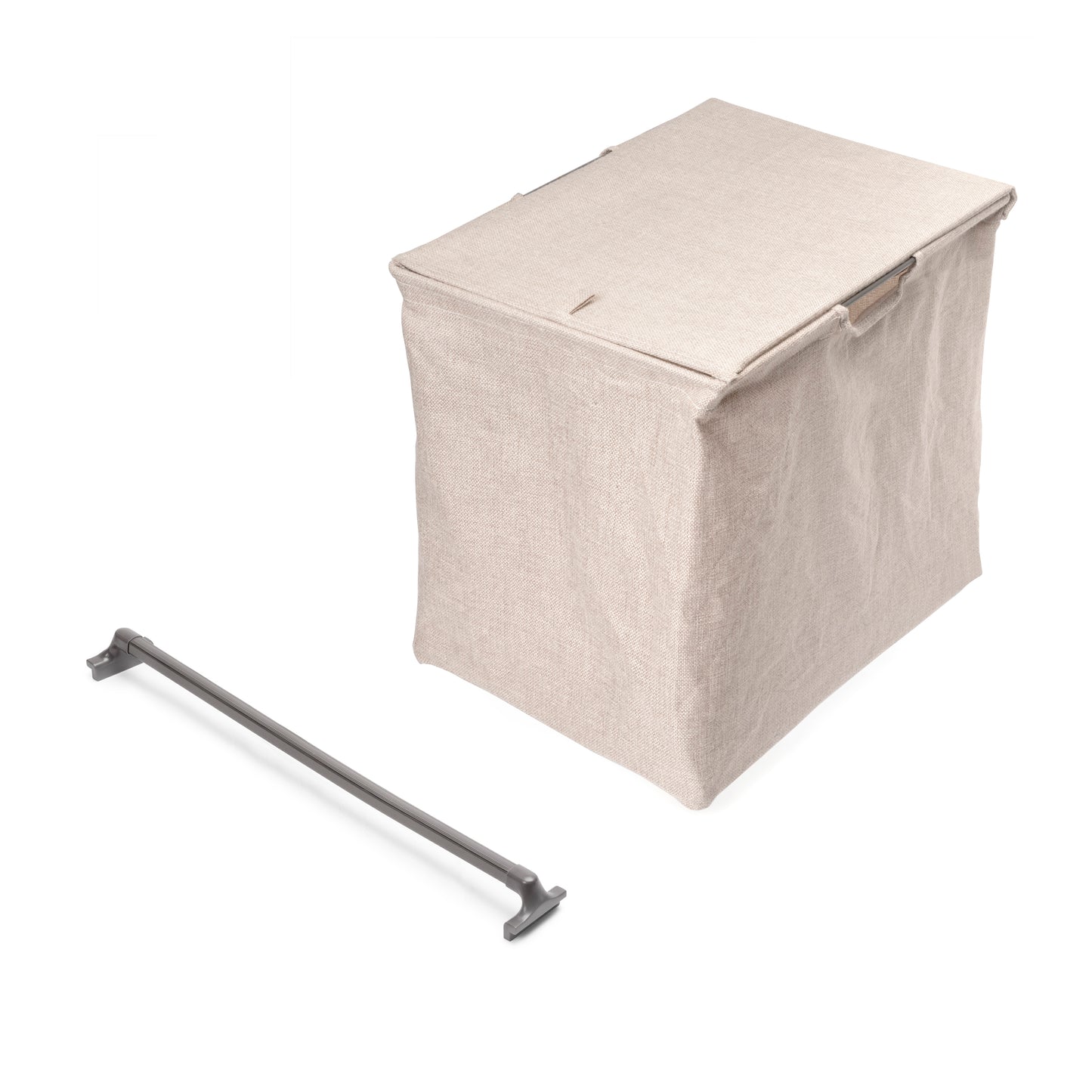 Kit portapantaloni a 7 aste, cestello e telaio regolabile Quartz per armadi, chiusura ammortizzata e estrazione totale