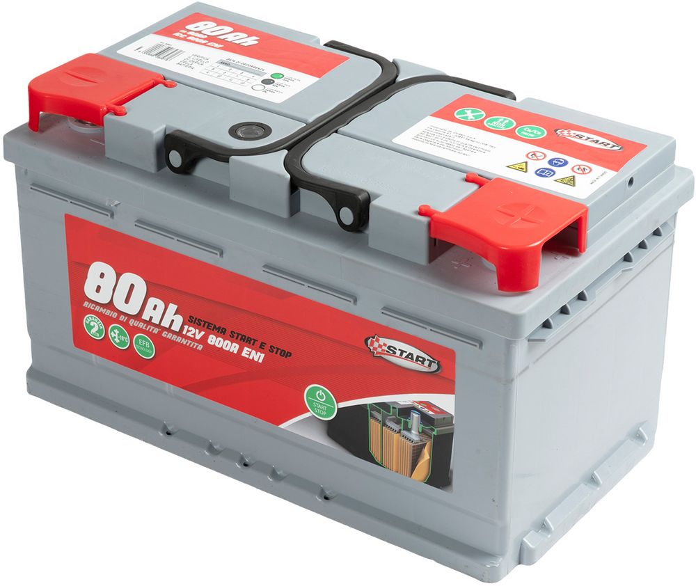 START Batteria Stop 80AH 12V 720A EN1 sigillata polo positivo destro Originale