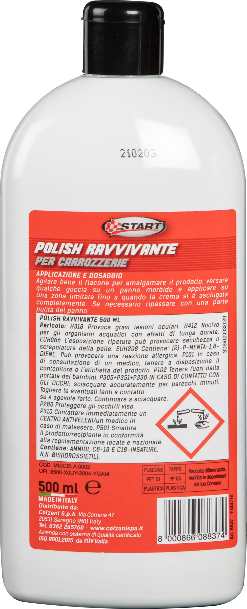 START Polish ravvivante carrozzeria auto 500 ml effetto brillante Originale
