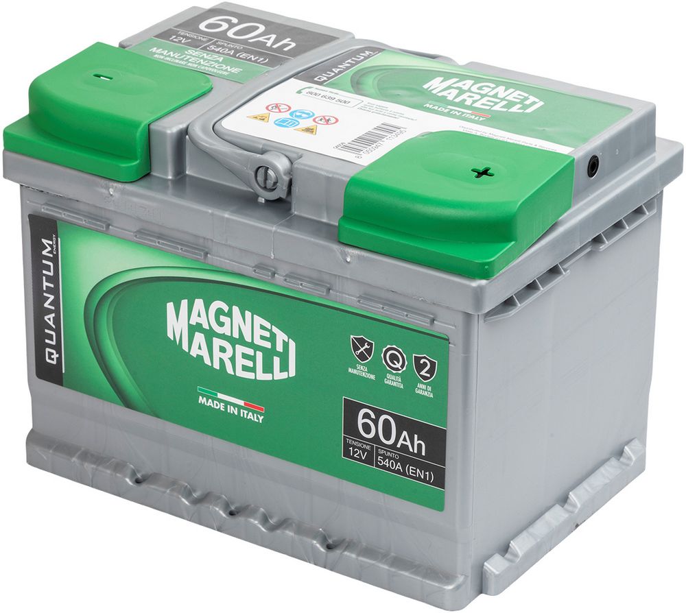 Magneti Marelli Batteria per auto 60AH 12V 540A EN1 per cassetta L2B