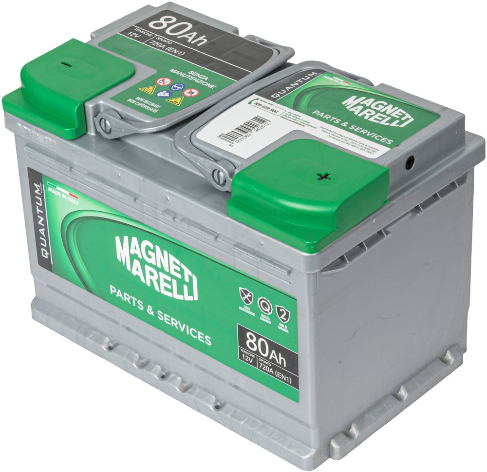 QUANTUM ENERGY Magneti Marelli Batteria per auto 80AH 12V 720A EN1 cassetta