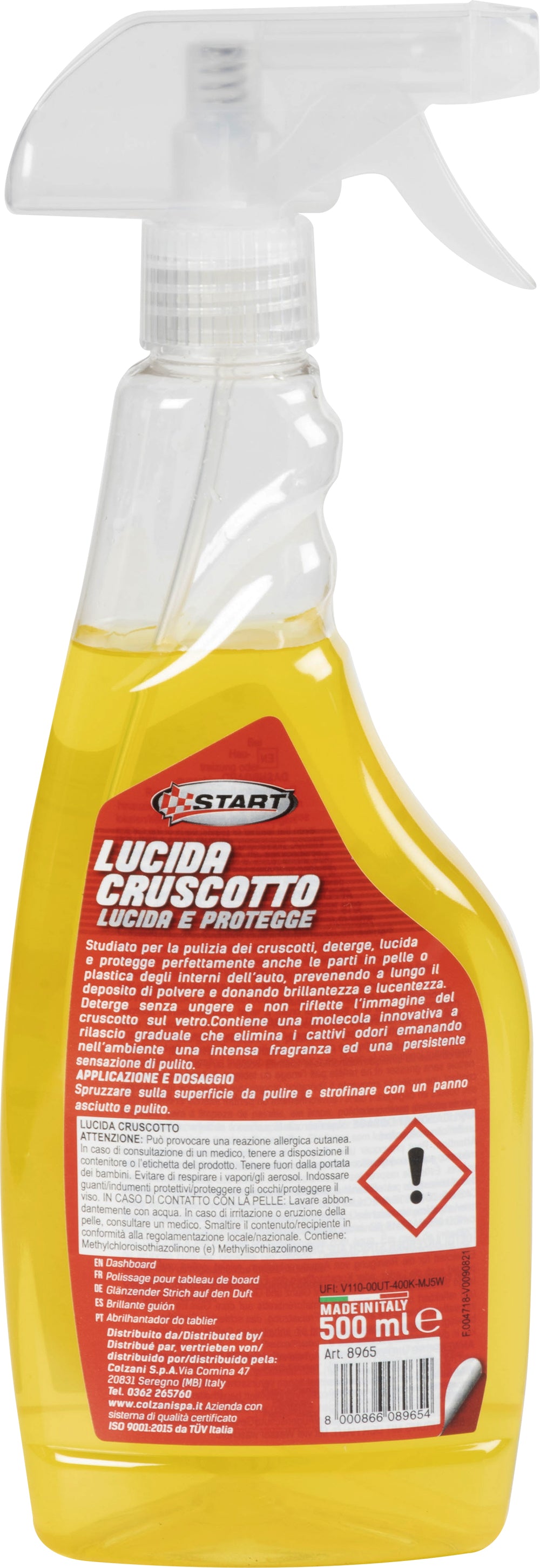 Trigger lucida cruscotto effetto mangiaodori 500 ML per auto