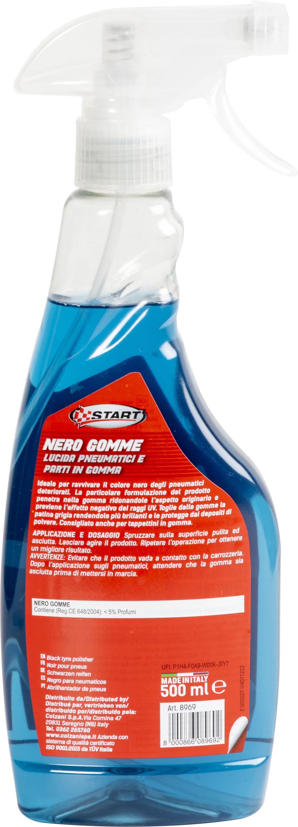Trigger nero gomme lucida pnumetici extra black 500 ml per auto