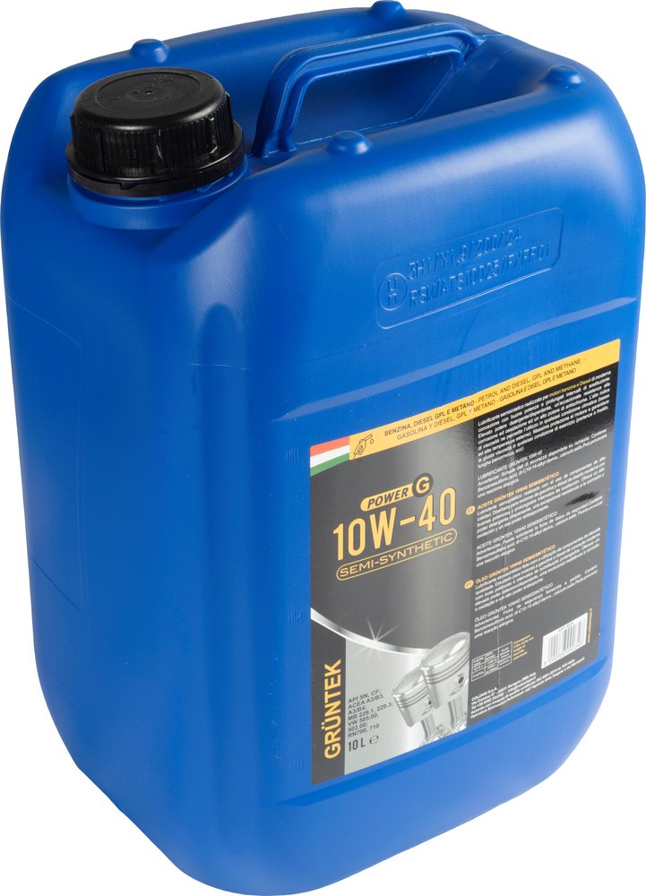GRUNTEK Nuovo lubrificante POWER G 10W-40 semisintetico per veicoli a benzina