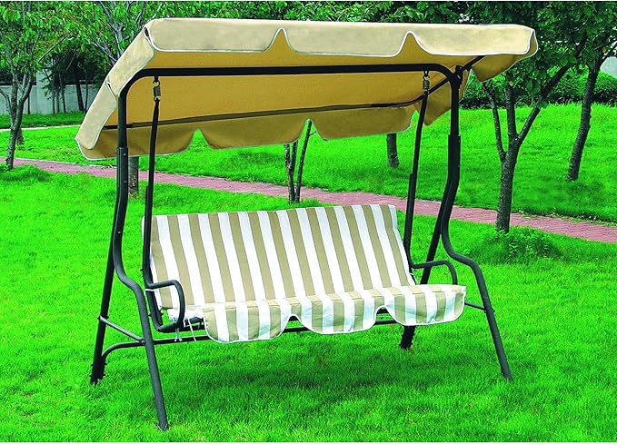 Garden Friend Dondolo in acciaio 170x113x156h cm 3 posti beige