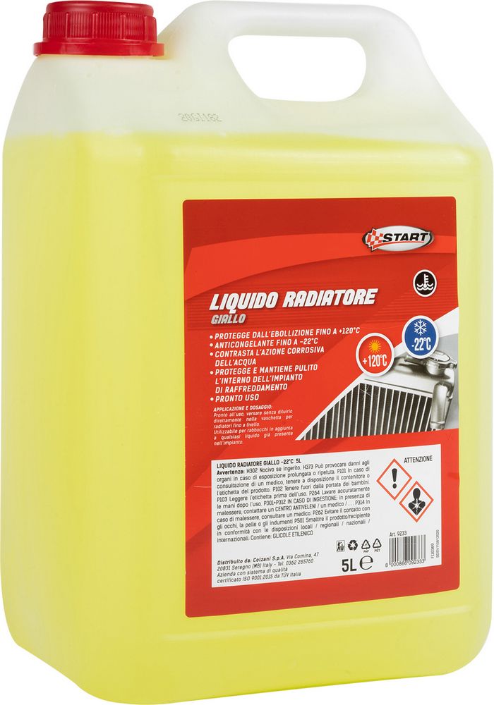 START: Antigelo giallo -22C 5L Ideale per circuiti in alluminio e alte temperature