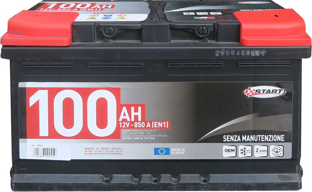 START Batteria Auto 100AH polo positivodestro Cassetta L4 Accessorio Originale