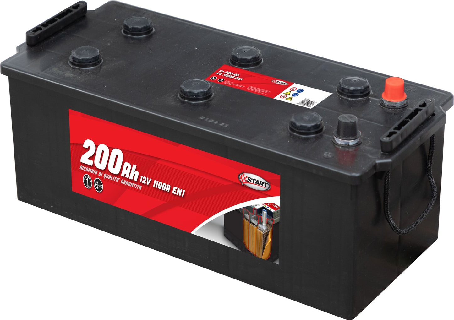 START Batteria Autocarro 200AH 1000A Polo positivoDestro Cassetta C Originale