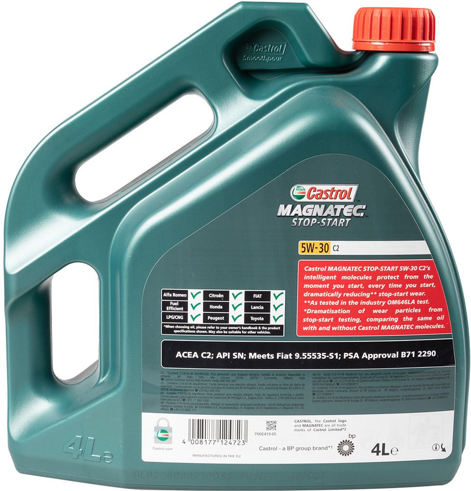 CASTROL Olio Magnatec motore auto lubrificante Stop-Start 5W30 C2 Q3 4L
