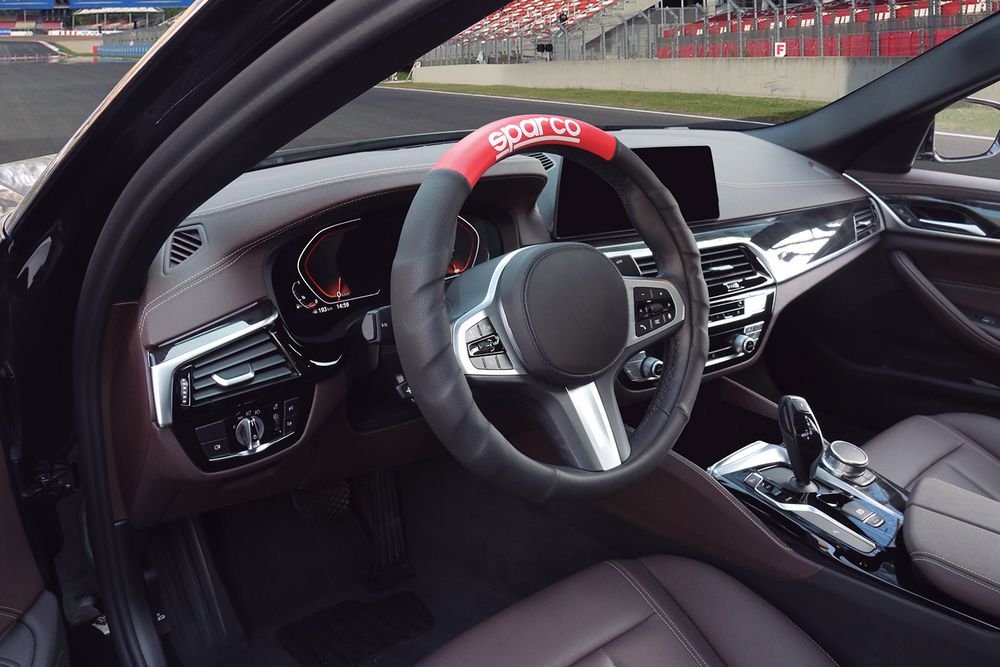 SPARCO Coprivolante SPC1111 auto universale nero e rosso poliestere 38cm