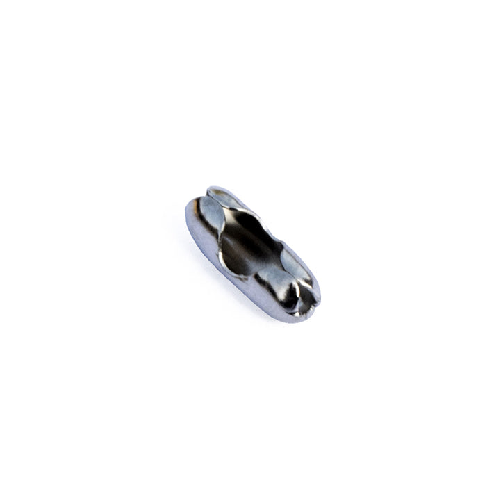 Giunzione a bastoncino per catenella a pallini da 3,6 mm. - nichelato - 10 pz.