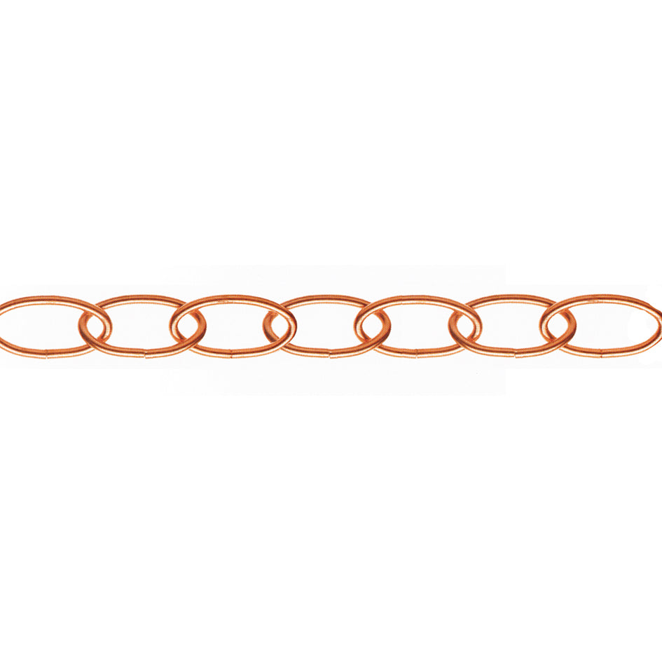 Catena ornamentale ovale 2,8 mm. in acciaio ramato 15 mt.