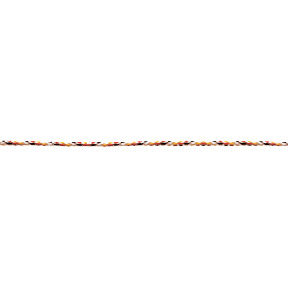 Treccia per veneziana in polipropilene 3 mm. nero-rosso-giallo 250 mt.