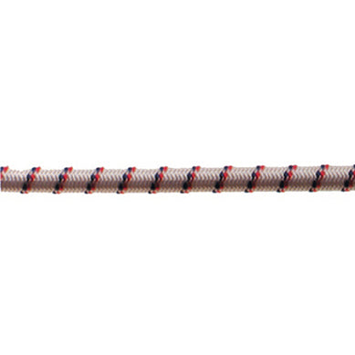 Corda elastica in polipropilene 6 mm. bianca inserti colorati 120 mt.