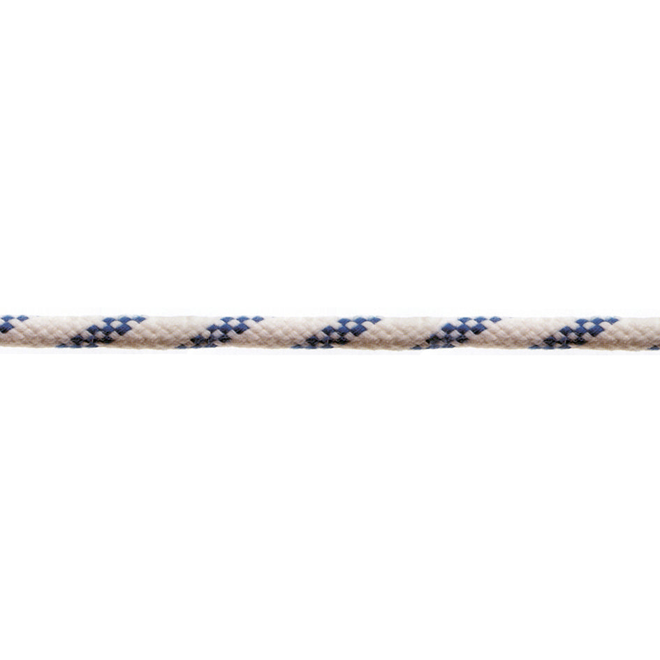 Corda in poliestere 6 mm. bianco/blu 120 mt.