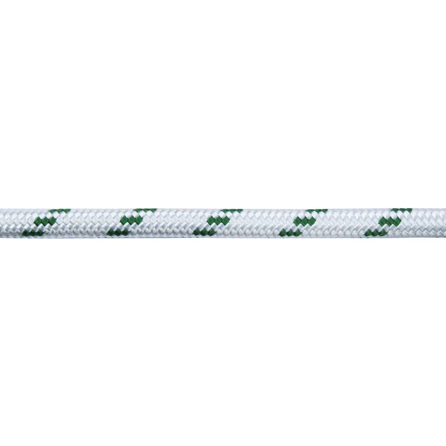 Corda in poliestere 10 mm. bianco con segnalino verde 50 mt.