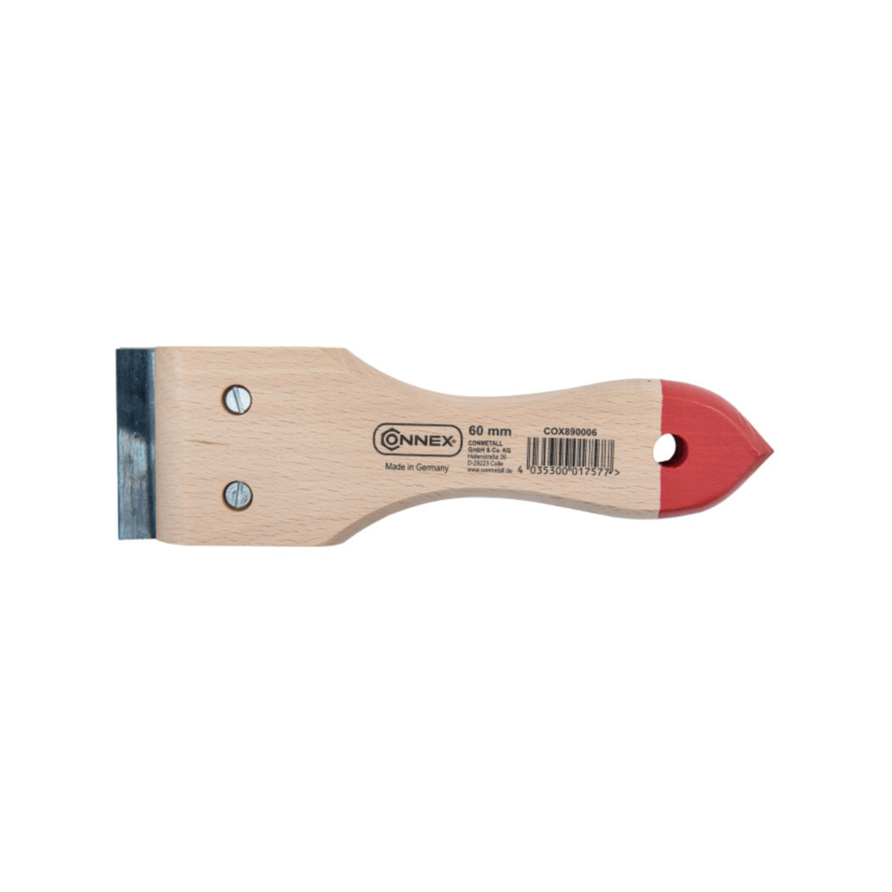 Raschietto 2 lame intercambiabili acciaio temprato 60mm manico legno