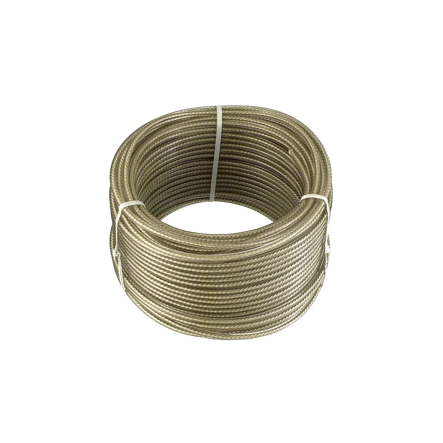Cavo multiuso 3 mm. in ferro zincato plastificato, anima in fibra tessile 30 mt.