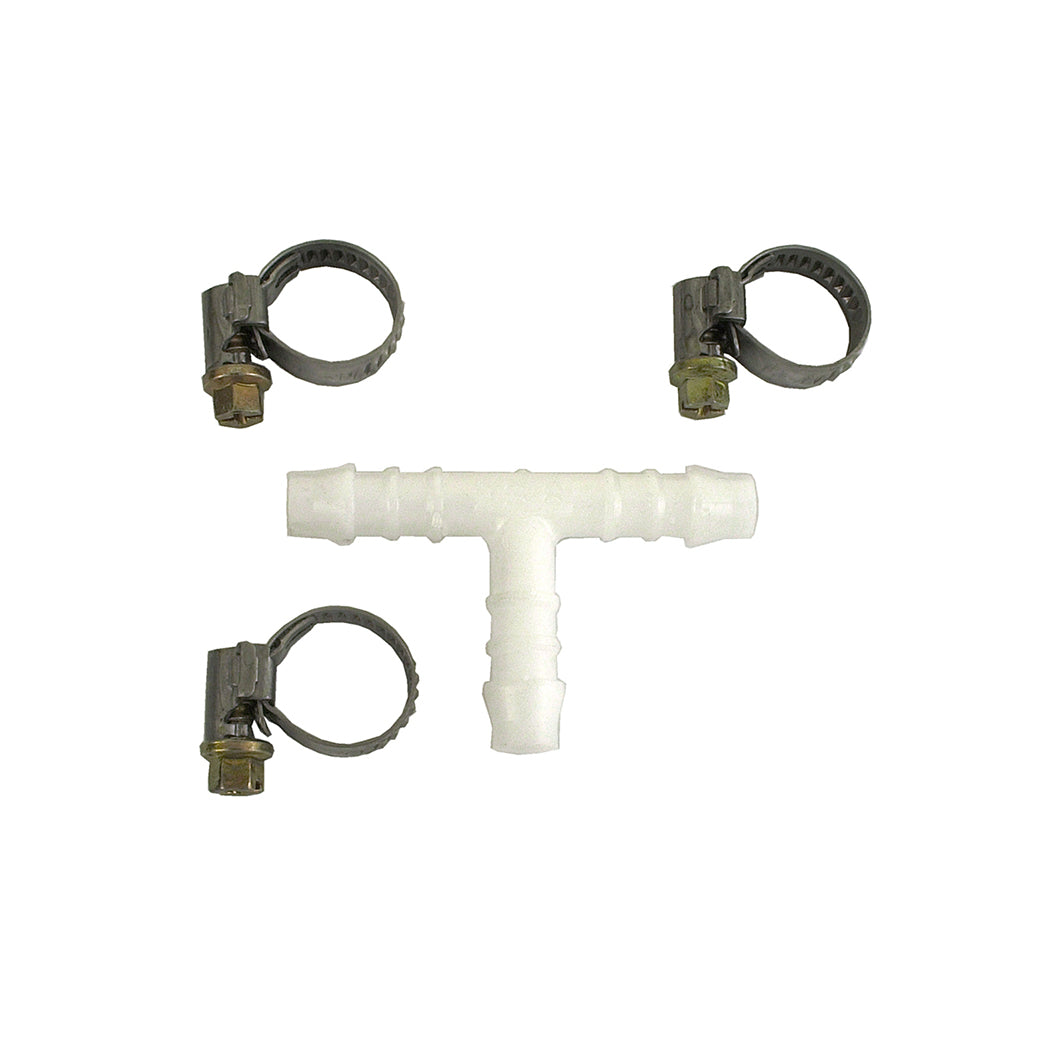 Giunzione per tubi a "T" + 2 fascette - 4 mm = 5/32