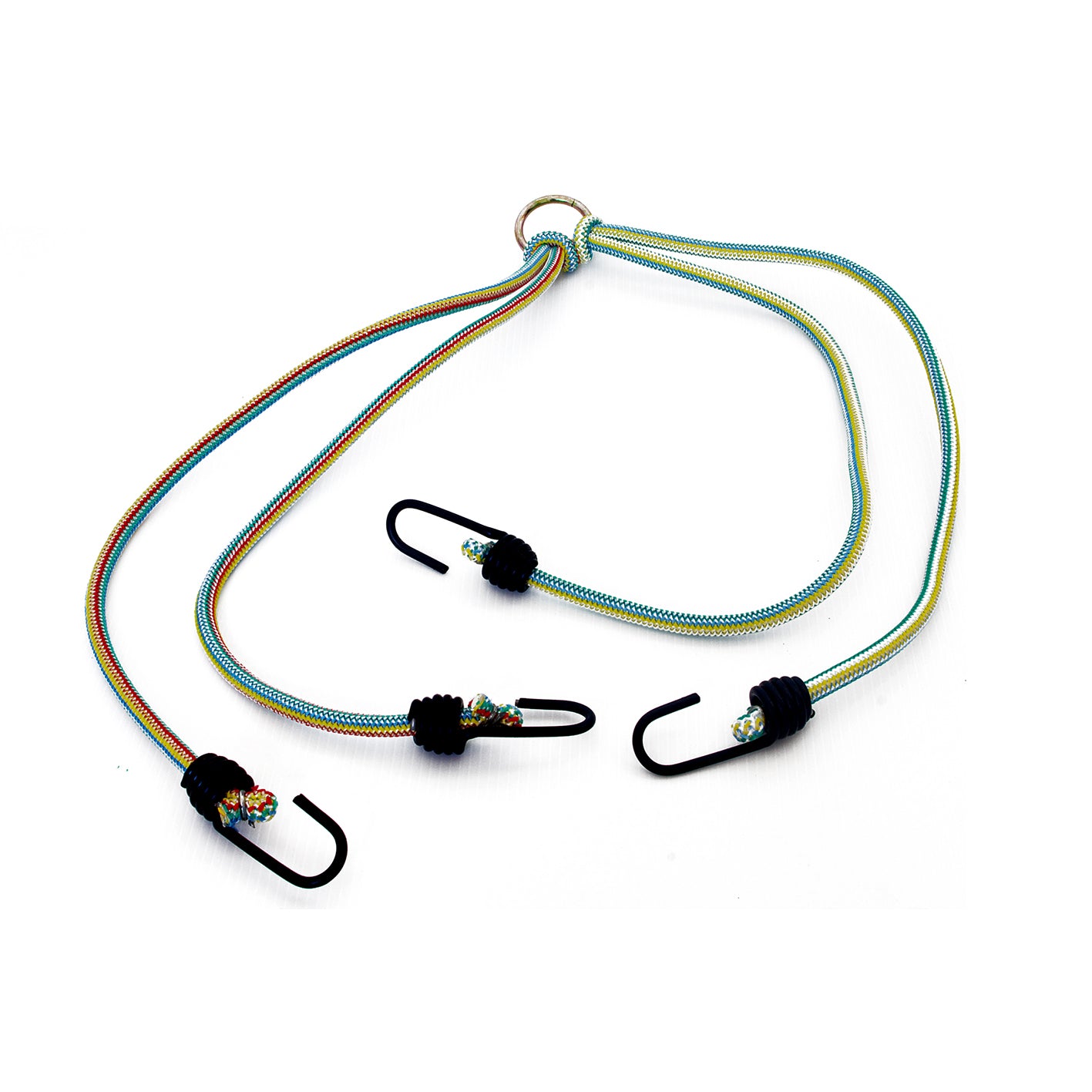 Corda elastica portapacchi "a ragno" - ganci metallo - 4 bracci - 2 pz.