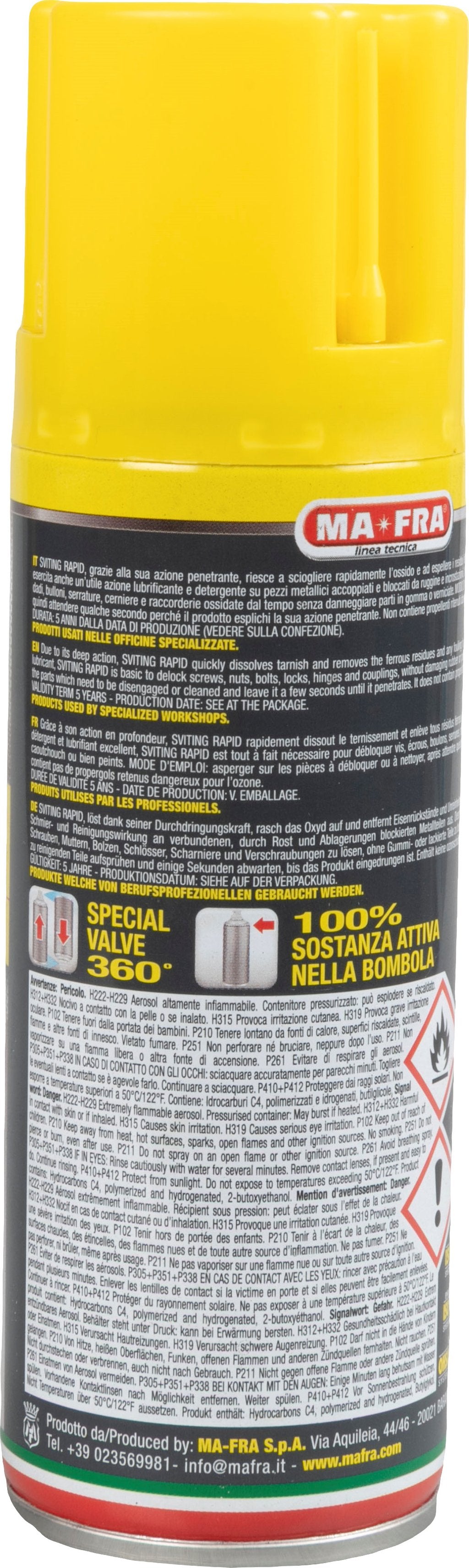 MA-FRA Sviting Rapid Spray 200 ml Sbloccante Professionale Viti e Bulloni