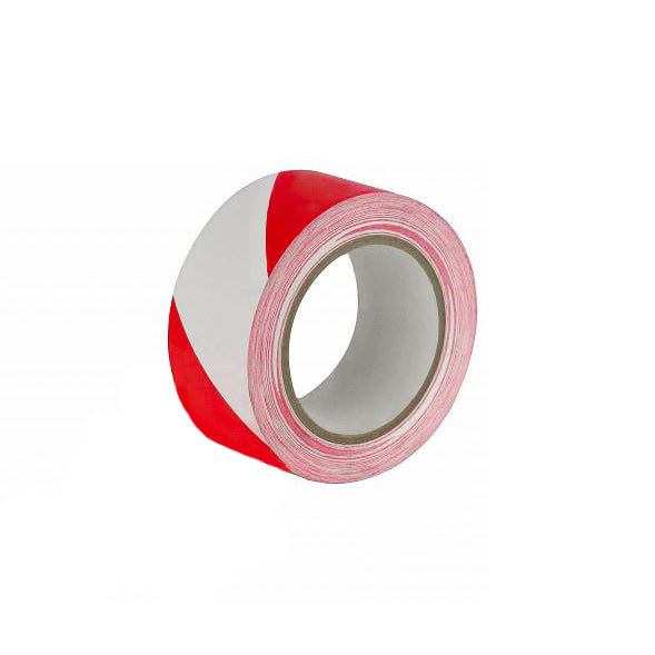 Nastro segnaletico - 200 mt. - bianco/rosso