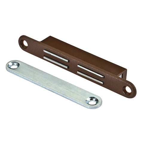 Chiusure magnetiche da incasso - bordo tondo - forza 8 kg. - bianco - 2 pz.