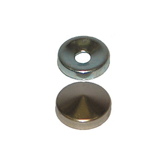 Borchie coprivite coniche - 14 mm. - ottone lucido - 12 pz.