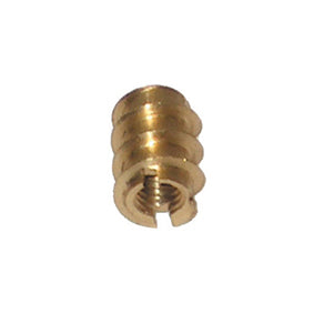 Bussole con taglio per giravite in ottone lucido M4 - 4 pz.