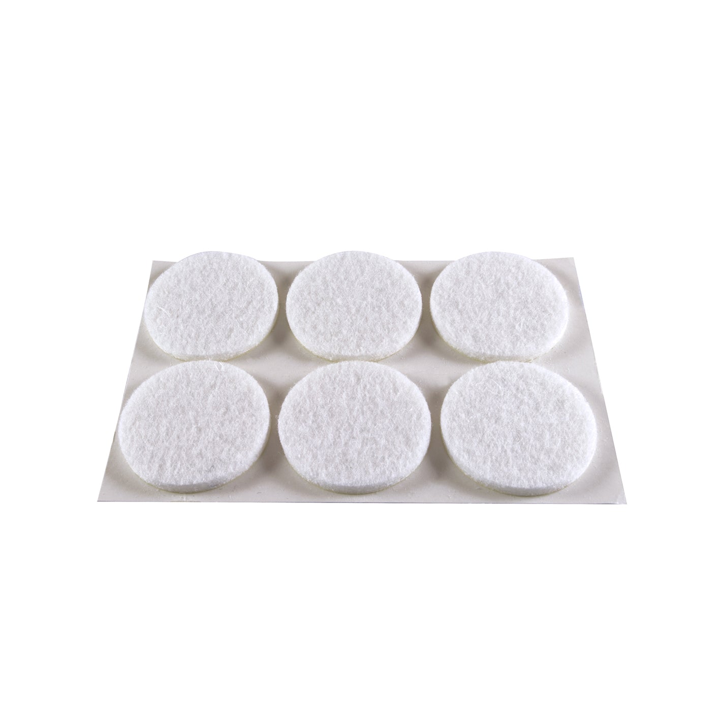Feltrini adesivi tondi - 30 mm. - bianco - 6 pz.